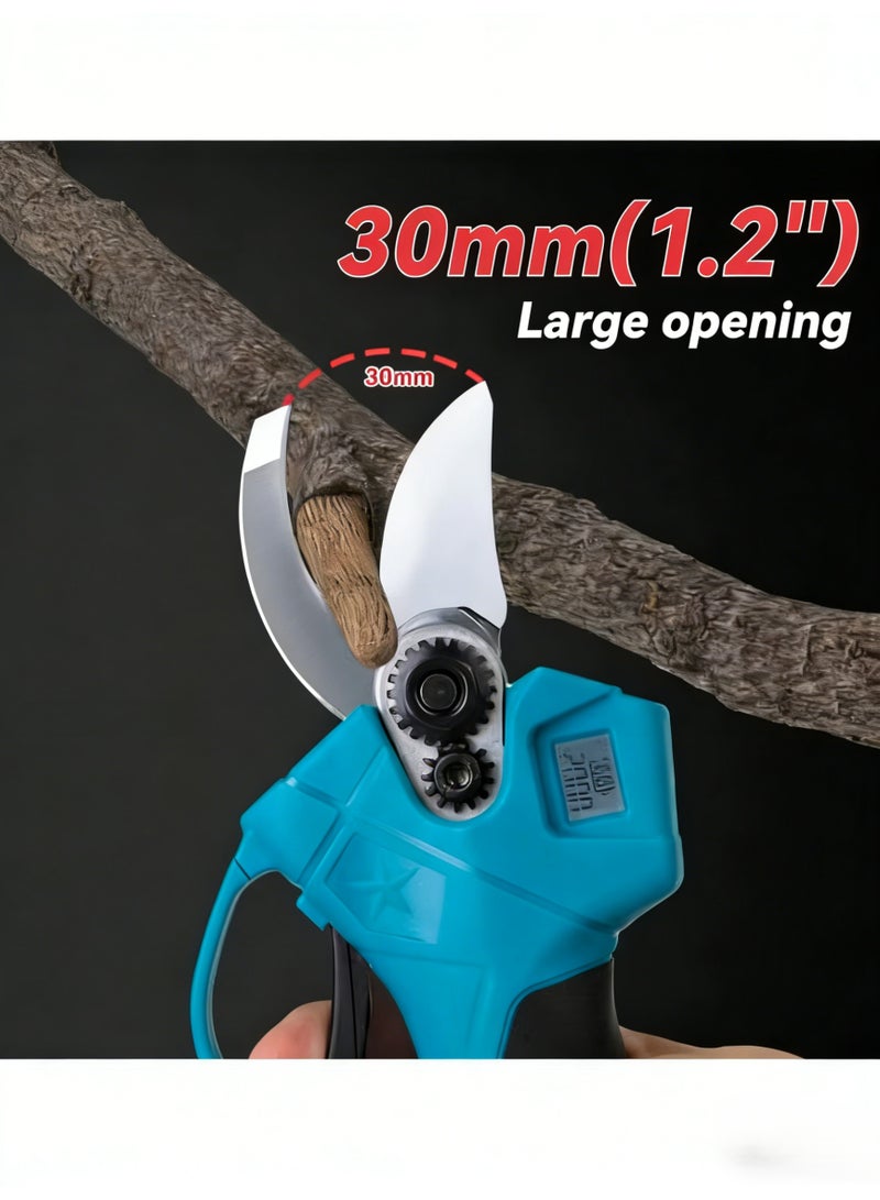 Hicomony 21V Electric Pruning Shears, Pruning shears for gardening,Cutter Gardening Scissors, With 2Pcs 2.0Ah Battery,1 Charger Included & Blades Set,1.2 Inch(30MM) - Image 4